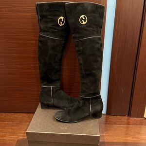 Gucci Black Over-the-Knee Boots. Size 39. Authentic
